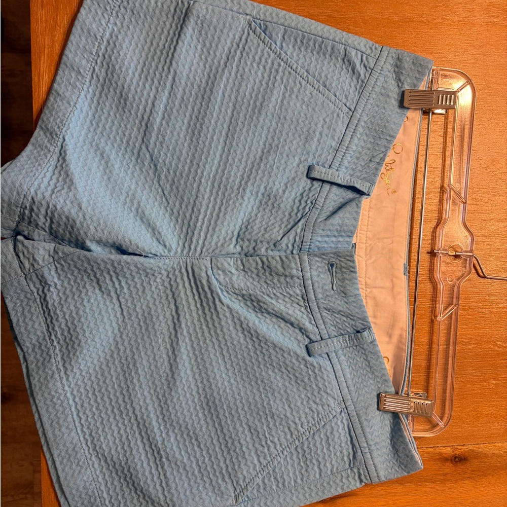 Lilly Pulitzer Light Blue Textured Women's Shorts